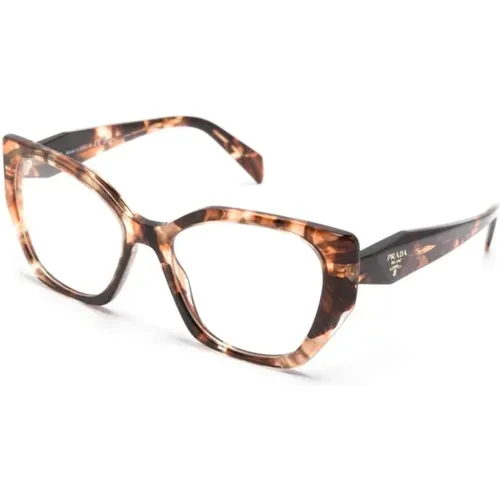 Braun/Havanna Optische Brille , Damen, Größe: 52 MM - Prada - Modalova