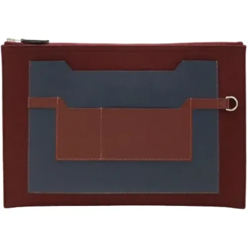 Pre-owned Clutches, female, , Size: ONE SIZE Pre-owned Canvas clutches - Hermès Vintage - Modalova