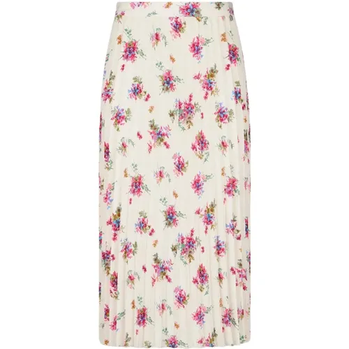 Midi Skirts, female, , Size: 2XS Floral Pleated Skirt - Liu Jo - Modalova
