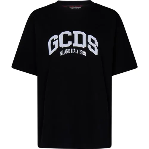 Schwarzes T-Shirt mit Logo-Patch , Herren, Größe: L - Gcds - Modalova