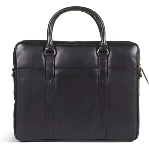 Leather Laptop Bag , male, Sizes: ONE SIZE - Howard London - Modalova