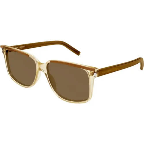 Elegant Nude Neutrals Sunglasses , female, Sizes: 58 MM - Saint Laurent - Modalova
