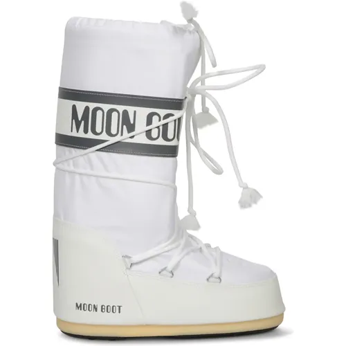 Weiße Damen Stiefeletten , Damen, Größe: 35 EU - moon boot - Modalova