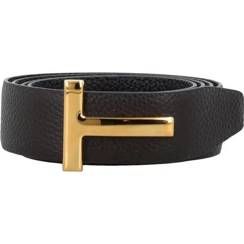 Belts, male, , Size: 100 CM Reversible Icon Belt with T Buckle - Tom Ford - Modalova