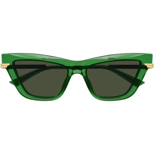 Women Cateye Sunglasses in Transparent , female, Sizes: 54 MM - Bottega Veneta - Modalova