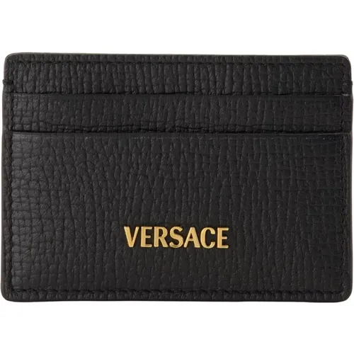 Wallets & Cardholders, male, , Size: ONE SIZE Myth Leather Card Holder - Versace - Modalova