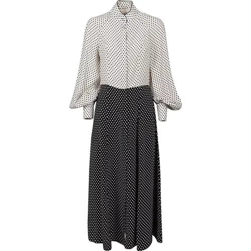 Polka Dot Silk Midi Dress , female, Sizes: L, M, S, XS - Crida Milano - Modalova