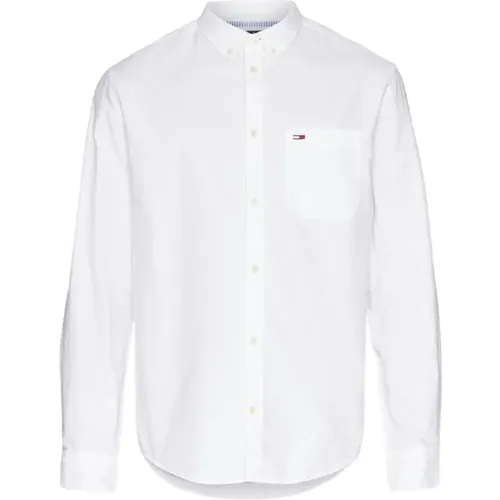 Weißes Oxford-Hemd mit Brusttasche , Herren, Größe: XL - Tommy Hilfiger - Modalova