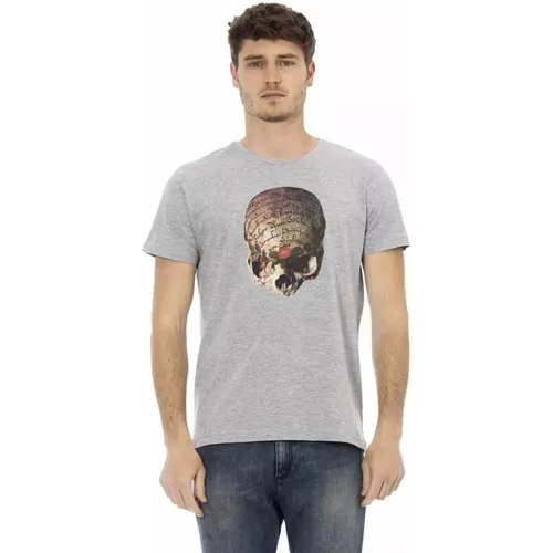 Cotton T-Shirt with Front Print , male, Sizes: 2XL, M, L - Trussardi - Modalova
