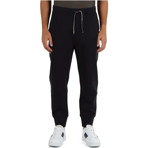 Sportliche Hose aus Baumwollmischung mit Logopatch - Emporio Armani - Modalova