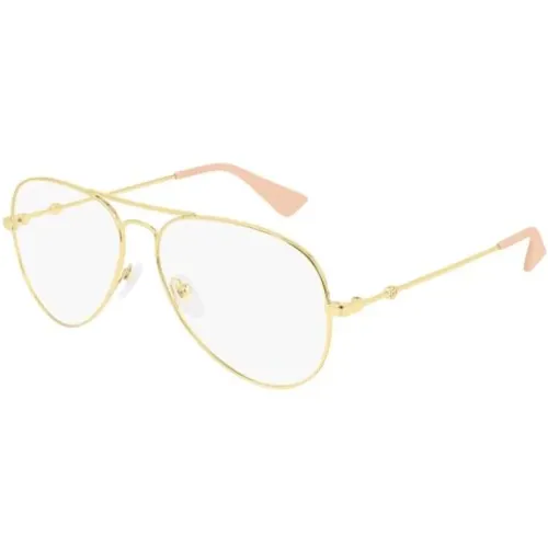 Gold Transparent Gg0515O Eyeglasses , unisex, Sizes: 58 MM - Gucci - Modalova