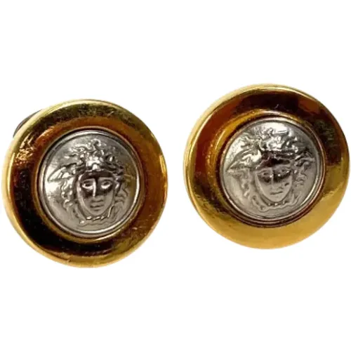 Pre-owned Metal earrings , female, Sizes: ONE SIZE - Versace Pre-owned - Modalova