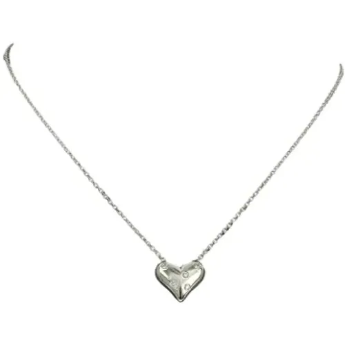 Pre-owned Jewellery, female, , Size: ONE SIZE Pre-owned Platinum necklaces - Tiffany & Co. Pre-owned - Modalova