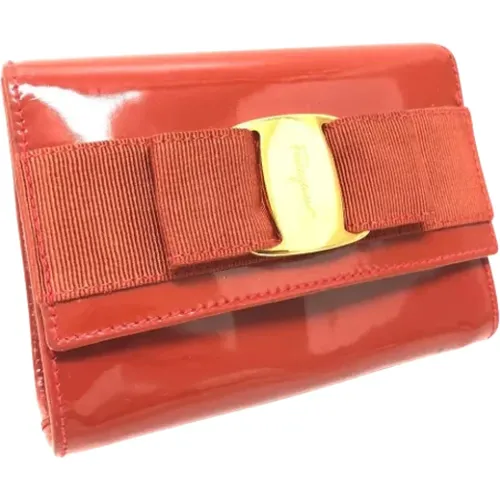 Pre-owned Clutches, female, , Size: ONE SIZE Pre-owned Leather pouches - Salvatore Ferragamo Pre-owned - Modalova