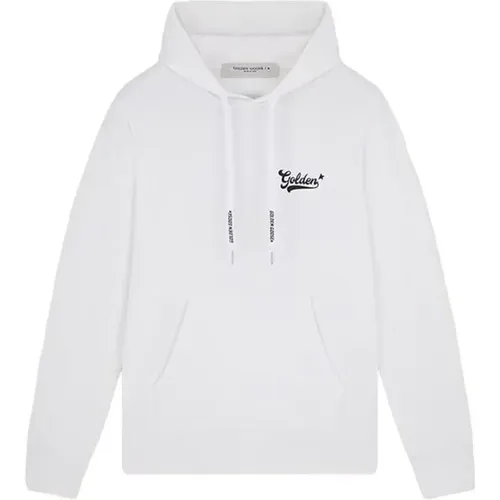 Cotton Sweatshirt with Hood , male, Sizes: L, XL, S, M - Golden Goose - Modalova