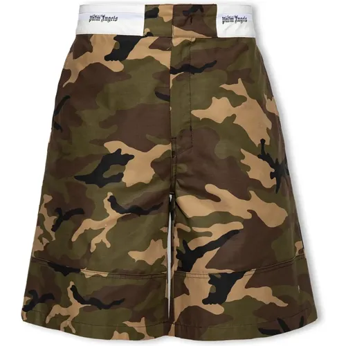 Short Shorts, male, , Size: S Camo Shorts - Palm Angels - Modalova