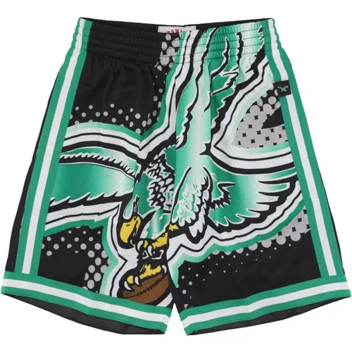 Casual Shorts, male, , Size: M Philadelphia Eagles NFL Fashion Shorts - Mitchell & Ness - Modalova