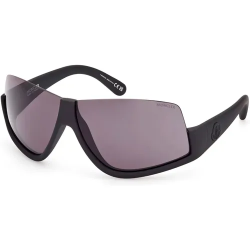 Sunglasses, unisex, , Size: ONE SIZE Vyzer Ml0269 Sunglasses in Shiny /Dark Grey - Moncler - Modalova