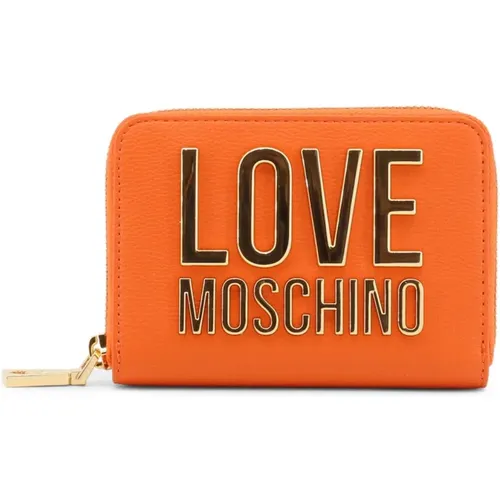 Compact Zip Wallet with Card Holder and Coin Purse , female, Sizes: ONE SIZE - Love Moschino - Modalova