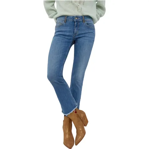 Verkratztes Leben Cropped Jeans , Damen, Größe: W30 - Liu Jo - Modalova