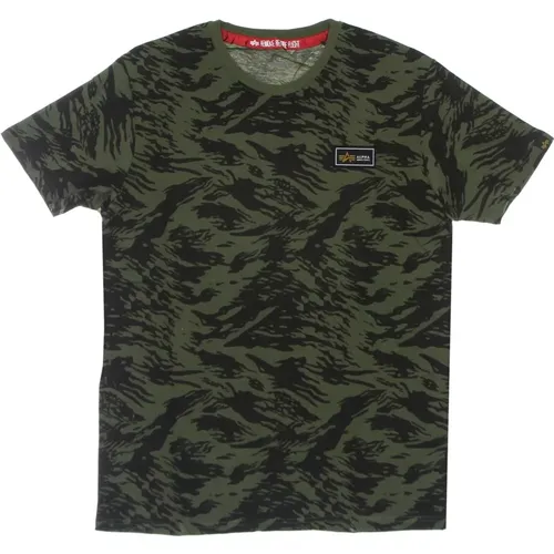 T-Shirts, male, , Size: XL Camo Brushstroke Tactical Tee - alpha industries - Modalova