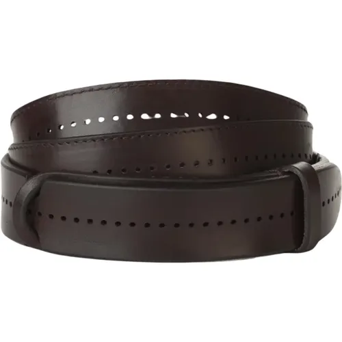 Belts, male, , Size: ONE SIZE Perforated Leather Belt - Orciani - Modalova