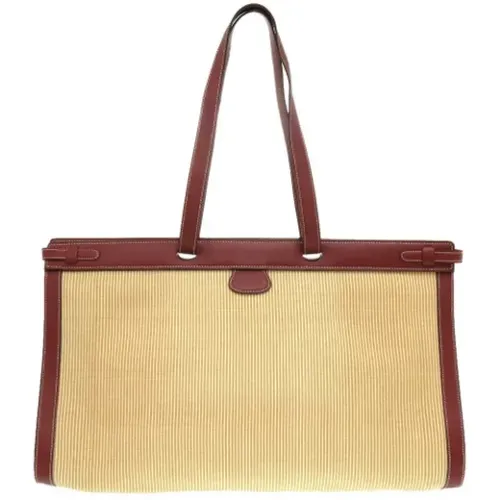 Pre-owned Tote Bags, male, , Size: ONE SIZE Pre-owned Fabric handbags - Hermès Vintage - Modalova