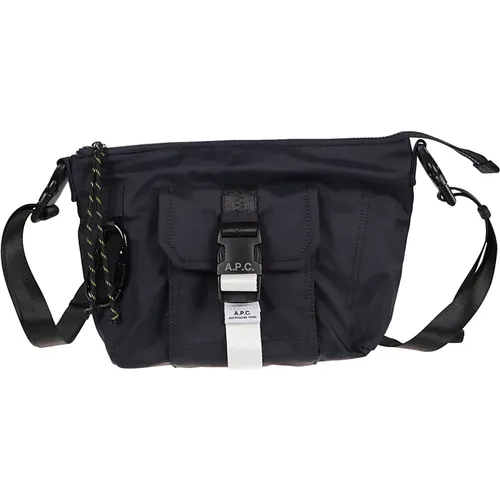 Dark Navy Treck Shoulder Bag , male, Sizes: ONE SIZE - A.p.c. - Modalova