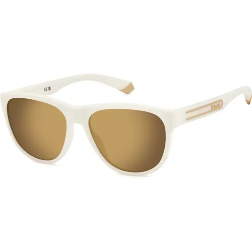 Sunglasses, unisex, , Size: 56 MM Matte /Gold Sunglasses - Polaroid - Modalova