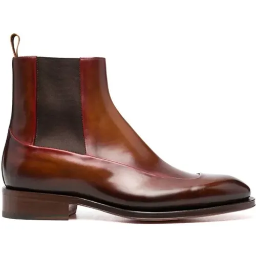 Italian Leather Ankle Boots , male, Sizes: 6 1/2 UK, 8 UK, 5 1/2 UK, 7 UK, 5 UK - Santoni - Modalova