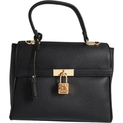 Handbags, female, , Size: ONE SIZE Eco-leather Crossbody Bag with Metallic Details - Fracomina - Modalova