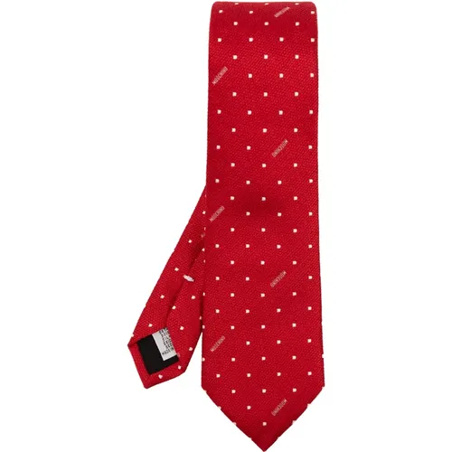 Ties, male, , Size: ONE SIZE Silk tie - Moschino - Modalova