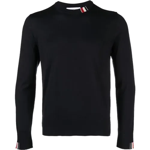 Marineblauer Wollpullover - Thom Browne - Modalova