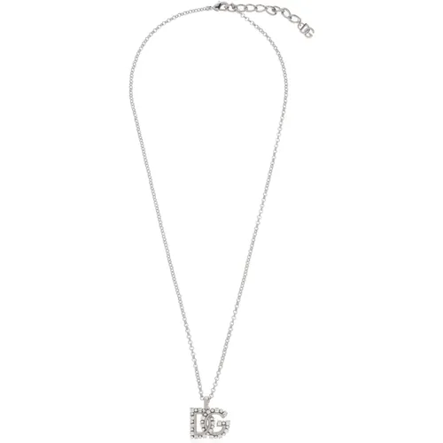 Necklaces, female, , Size: ONE SIZE Necklace with logo-shaped pendant - Dolce & Gabbana - Modalova