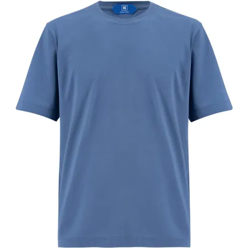 Marineblaues Klassisches T-Shirt für Herren , Herren, Größe: 2XL - Kired - Modalova