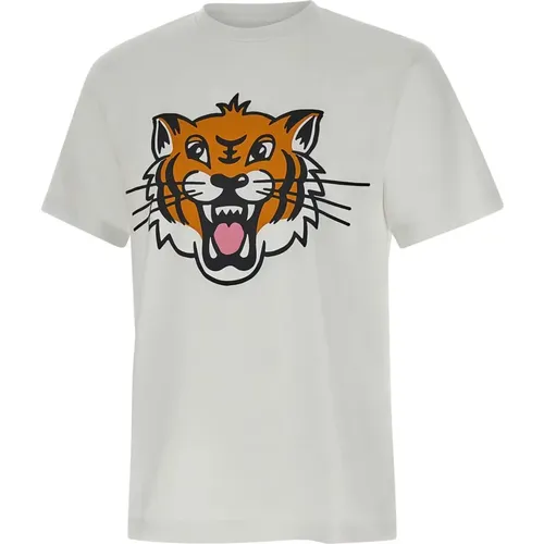 T-Shirts, male, , Size: XL Happy Tiger Cotton T-shirt - Kenzo - Modalova