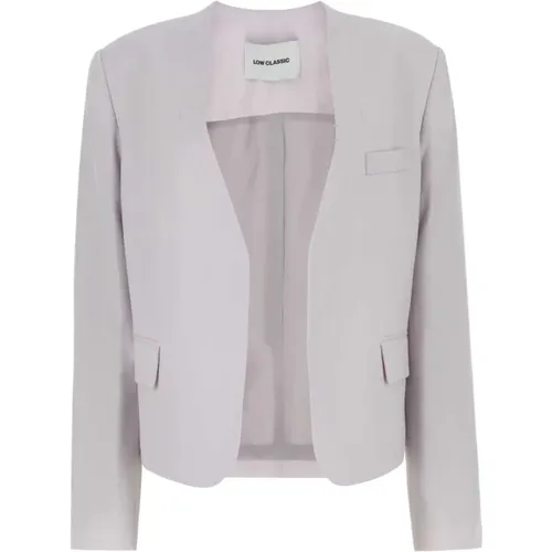 Lila Wollblazer , Damen, Größe: XS - LOW CLASSIC - Modalova