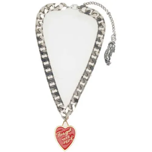Heart Pendant Chain Necklace , female, Sizes: ONE SIZE - Chopova Lowena - Modalova