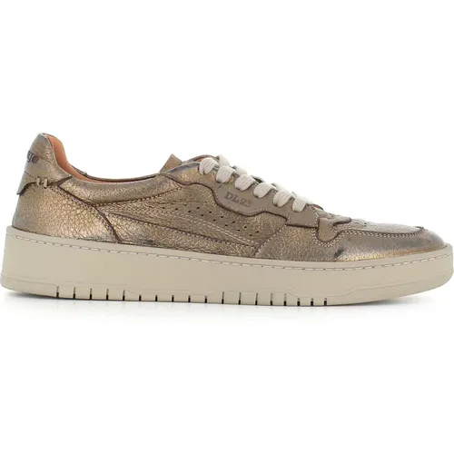 Bronze Leather Sneakers with Rubber Sole , female, Sizes: 8 UK, 7 UK, 6 UK - Lemargo - Modalova