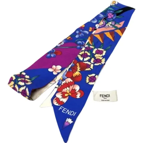 Pre-owned Scarves, female, , Size: ONE SIZE Pre-owned Fabric scarves - Fendi Vintage - Modalova