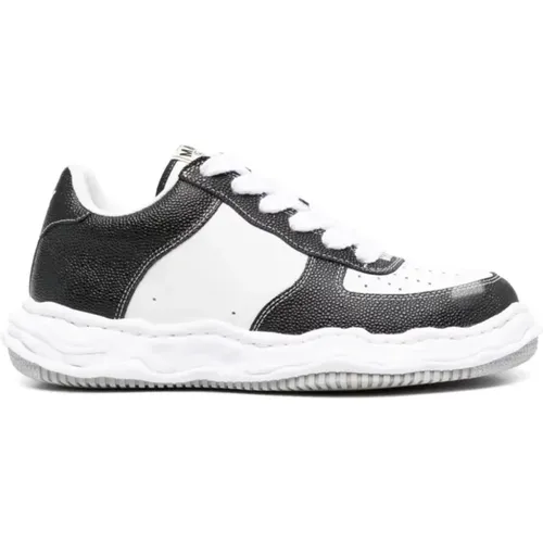 Wayne LOW Original Sole Basket Leder Niedrige Sneaker Schwarz/Weiss , Damen, Größe: 38 EU - MIHARA YASUHIRO - Modalova