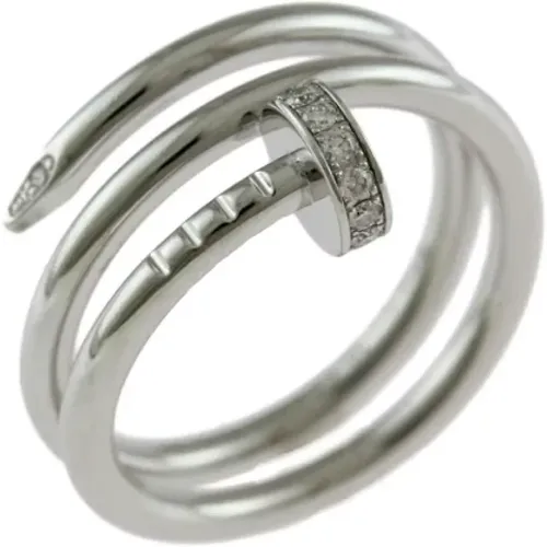 Pre-owned Jewellery, female, , Size: ONE SIZE Pre-owned White Gold rings - Cartier Vintage - Modalova