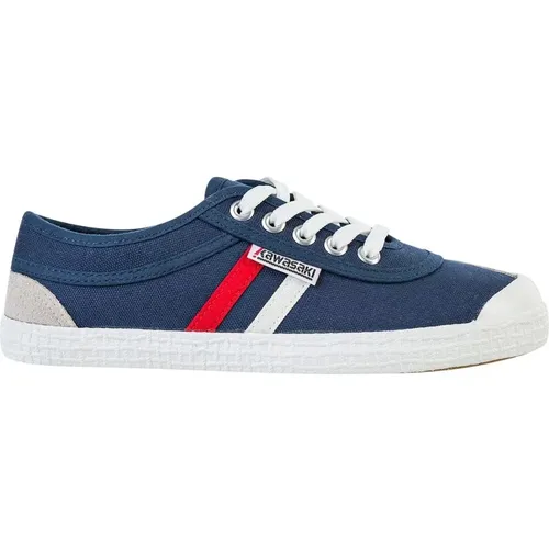 Retro Canvas Schuh Marineblau , Damen, Größe: 37 EU - Kawasaki - Modalova