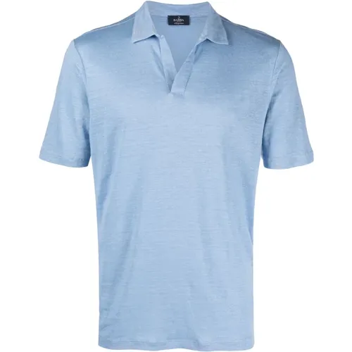 Linen Polo Shirt Made in Italy , male, Sizes: 3XL, L, 2XL - Barba - Modalova