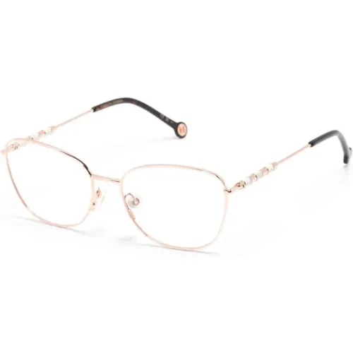 Goldene Optische Brille mit Originalzubehör , Damen, Größe: 55 MM - Carolina Herrera - Modalova