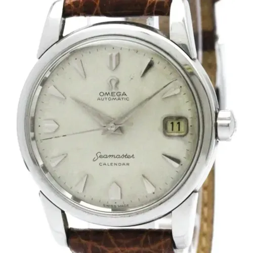 Pre-owned Watches, male, , Size: ONE SIZE Pre-owned Leather watches - Omega Vintage - Modalova