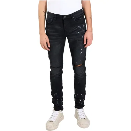 Zerrissene Skinny Jeans , Herren, Größe: W30 - Purple Brand - Modalova