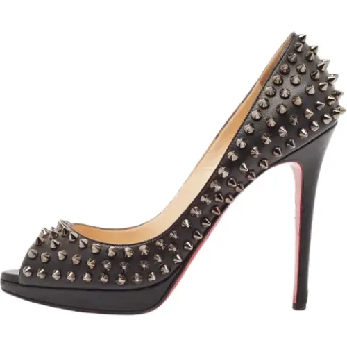 Pre-owned Leather heels , female, Sizes: 5 1/2 UK - Christian Louboutin Pre-owned - Modalova