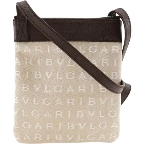 Pre-owned Cross Body Bags, female, , Size: ONE SIZE Pre-owned Canvas shoulder-bags - Bvlgari Vintage - Modalova