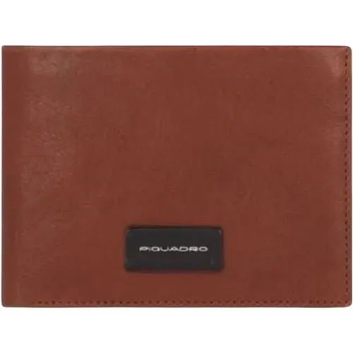 Rfid Leather Wallet with Coin Pocket , male, Sizes: ONE SIZE - Piquadro - Modalova